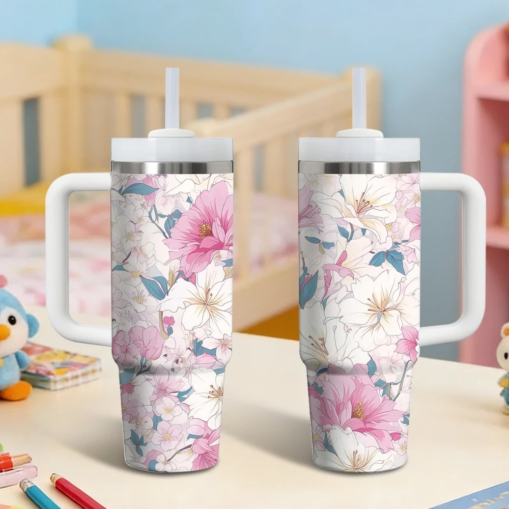 Classic Pattern Vacuum Flasks 40oz Stainless Steel Insulated Tumbler With Handle & Straw Leakproof Travel Mug
Classic Pattern Vacuum Flasks 40oz Stainless Steel Insulated Tumbler With Handle & Straw Leakproof Travel Mug