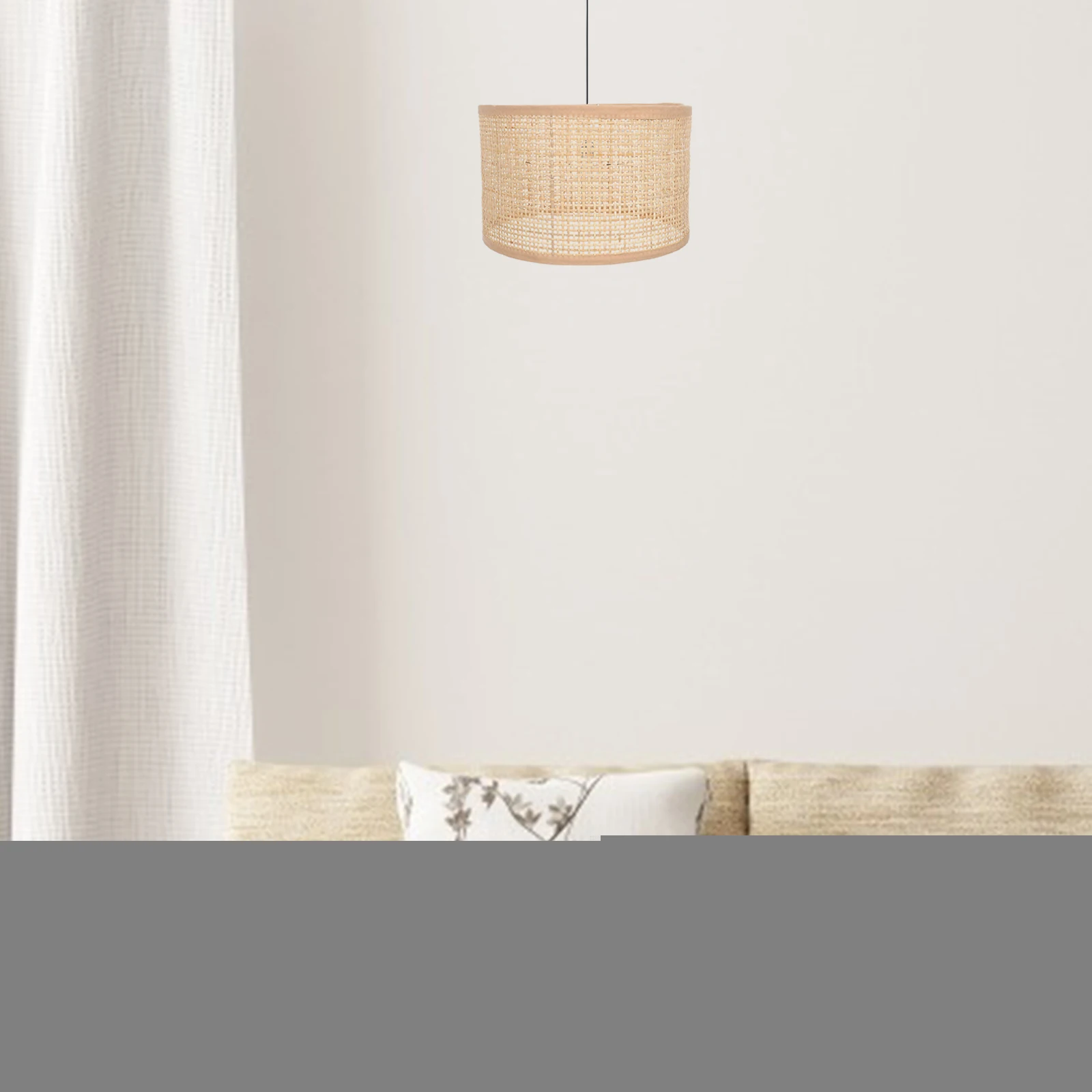 Rattan Lampshade Cover E27 Retro Pendant Light Shade Woven Basket Chandelier Decor Grid Design Durable Home Lighting
Rattan Lampshade Cover E27 Retro Pendant Light Shade Woven Basket Chandelier Decor Grid Design Durable Home Lighting
