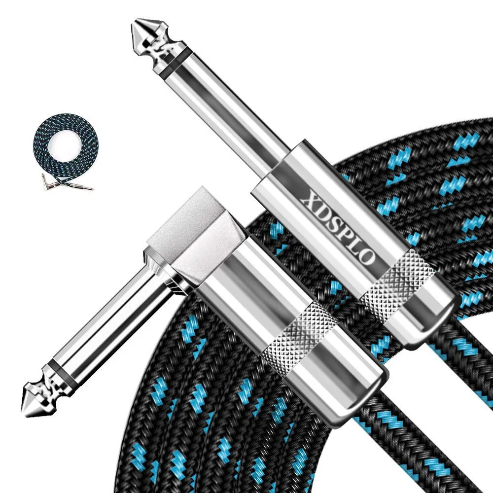 Electric Guitar Cable Braided 1/4 ft Jack 90 Degree TS 6.5mm Audio Mono Cable Bass Electric Box Audio Cable Noise Reduction Cabl
Electric Guitar Cable Braided 1/4 ft Jack 90 Degree TS 6.5mm Audio Mono Cable Bass Electric Box Audio Cable Noise Reduction Cabl