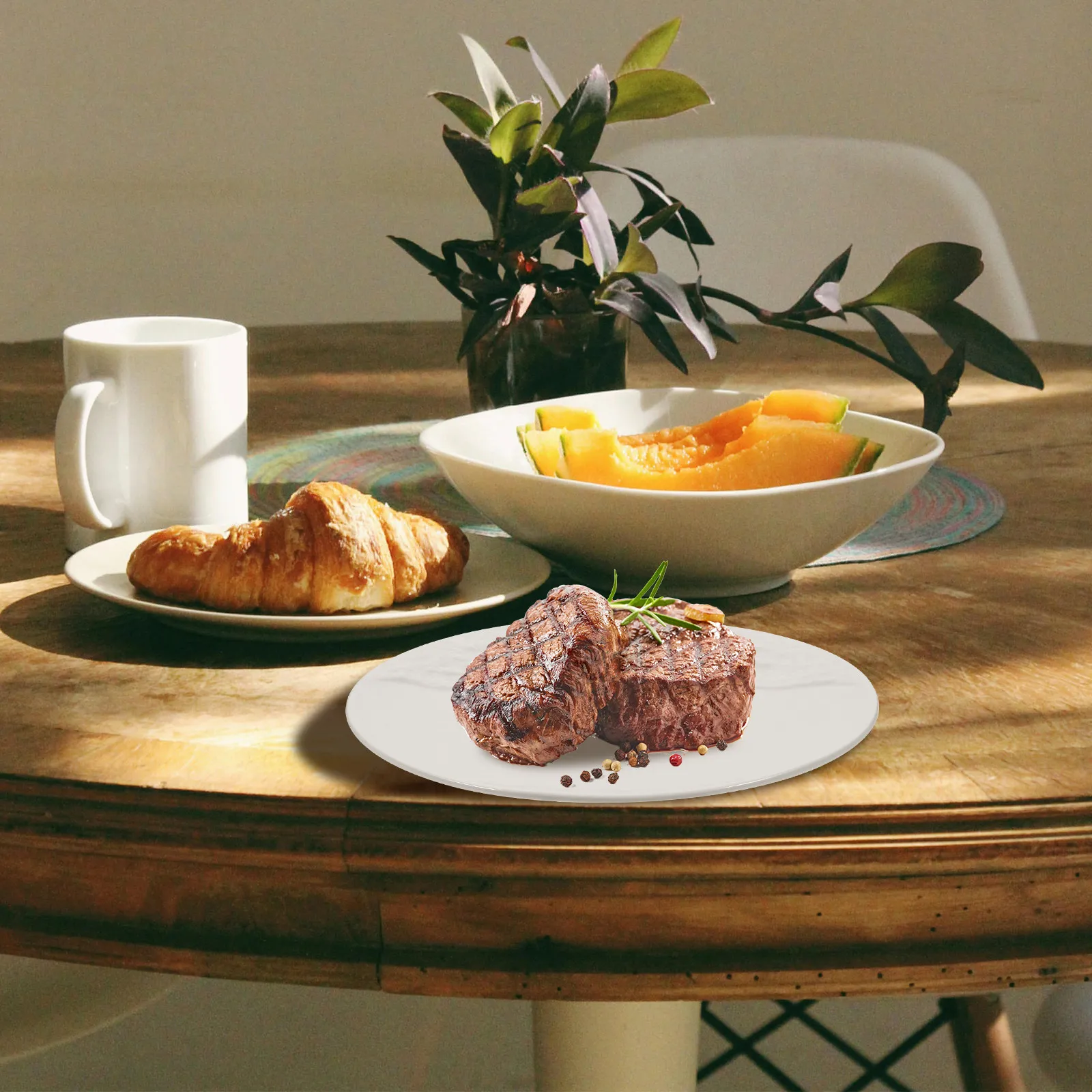 Ceramic Steak Plate 10.5 Inch Creative Design Dinnerware for Serving Pasta Salad Appetizer Dessert Food Dish Tableware Kitchen
Ceramic Steak Plate 10.5 Inch Creative Design Dinnerware for Serving Pasta Salad Appetizer Dessert Food Dish Tableware Kitchen