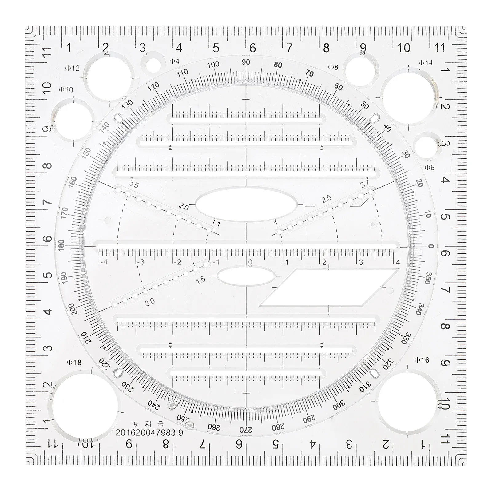 Premium Plastic Multifunctional Geometric Drawing Ruler with Clear Accurate Scales for Students Teachers Artists Engineers
Premium Plastic Multifunctional Geometric Drawing Ruler with Clear Accurate Scales for Students Teachers Artists Engineers
