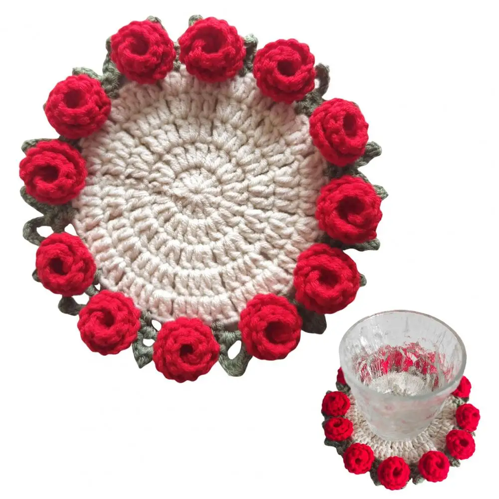 Decorative Roller Coaster Crochet Flower Blanket Coasters Handmade Crochet Rose Coaster Flower Bouquet Vintage for Coffee
Decorative Roller Coaster Crochet Flower Blanket Coasters Handmade Crochet Rose Coaster Flower Bouquet Vintage for Coffee