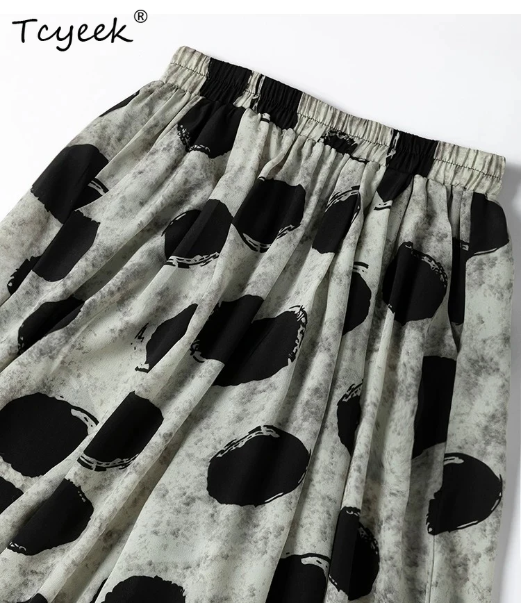 Tcyeek 100% Mulberry Real Silk Pants for Woman Clothes Fashion Summer Bloomers Dots Casual Trousers Women Pantalones De Mujer
Tcyeek 100% Mulberry Real Silk Pants for Woman Clothes Fashion Summer Bloomers Dots Casual Trousers Women Pantalones De Mujer
