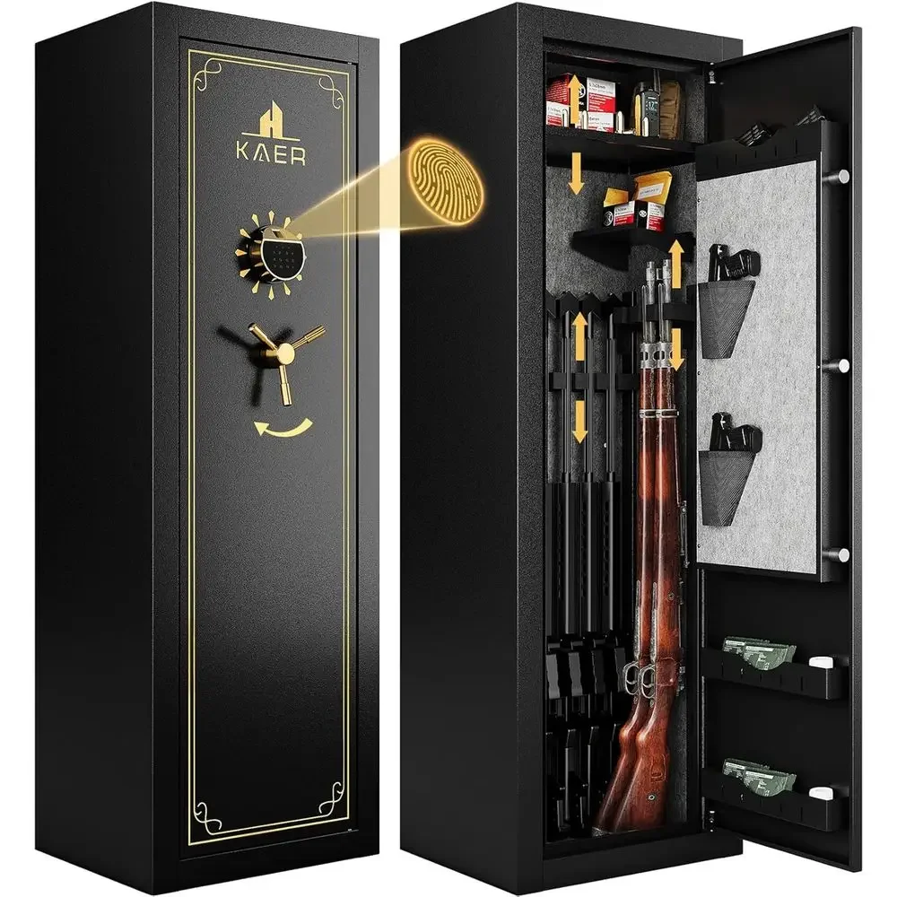 Biometric Rifle & Pistol Safes with Digital Locks, Large Cabinets, Removable Racks, LED Lighting
Biometric Rifle & Pistol Safes with Digital Locks, Large Cabinets, Removable Racks, LED Lighting