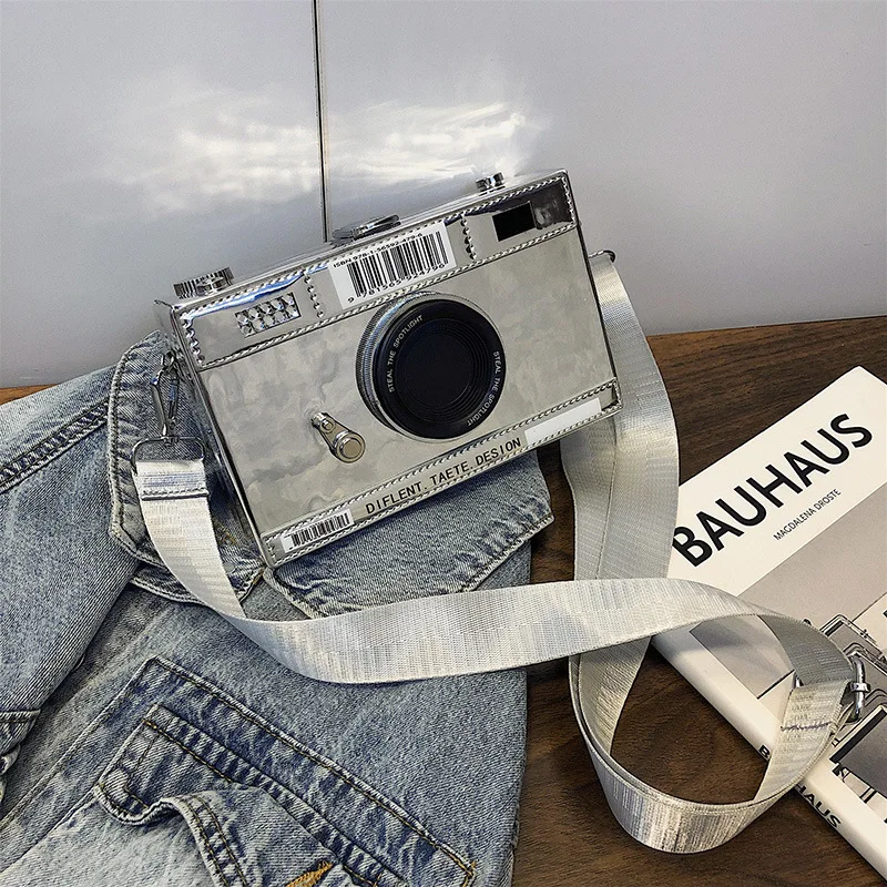 Camera Shape Shoulder Bag Women Box Shape Crossbody Bag Wide Shoulder Belt Fashion Handbag For Ladies Black and Laser Color
Camera Shape Shoulder Bag Women Box Shape Crossbody Bag Wide Shoulder Belt Fashion Handbag For Ladies Black and Laser Color