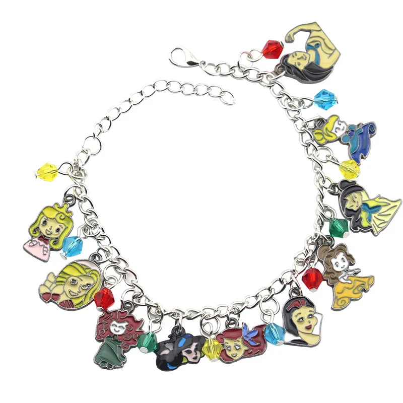Wholesale 10 PCS Disney Peincess The Little Mermaid Stitch Aladdin Charm Bracelet Jewelry for Women Crystals Cartoon Bracelets
Wholesale 10 PCS Disney Peincess The Little Mermaid Stitch Aladdin Charm Bracelet Jewelry for Women Crystals Cartoon Bracelets