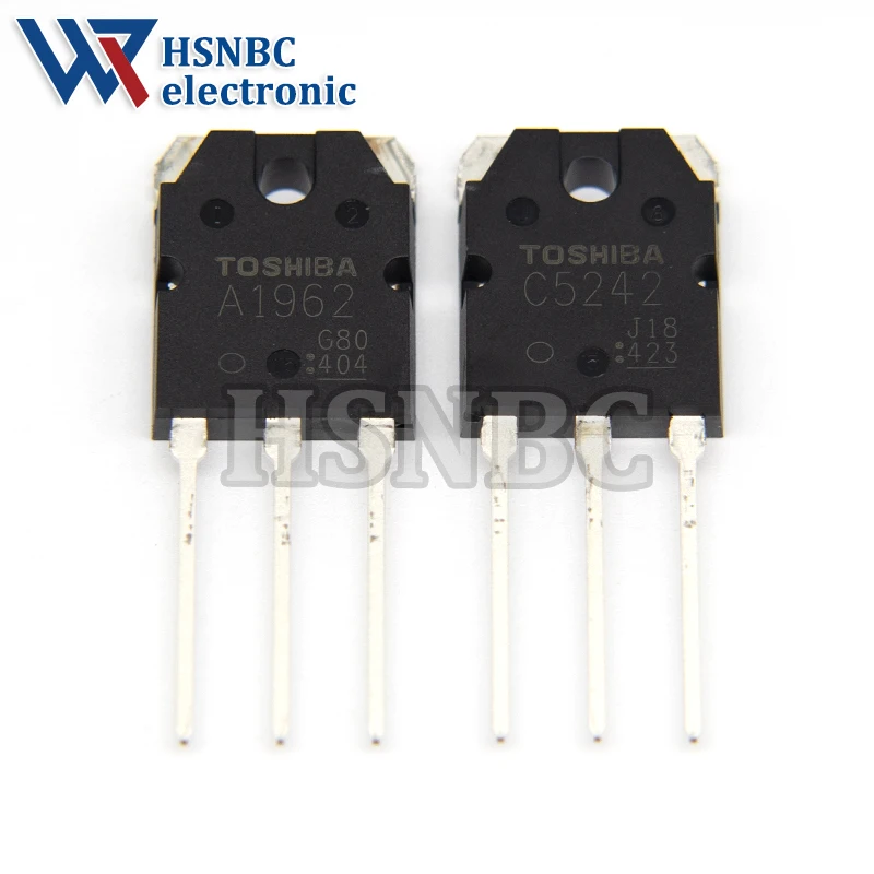 2SA1962-O(Q) 2SA1962 A1962 + 2SC5242-O(Q) 2SC5242 C5242 TO-3P 15A 230V Silicon PNP+NPN Triple Diffused Type 100% New Original
2SA1962-O(Q) 2SA1962 A1962 + 2SC5242-O(Q) 2SC5242 C5242 TO-3P 15A 230V Silicon PNP+NPN Triple Diffused Type 100% New Original