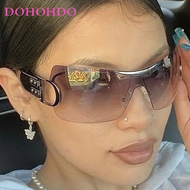 New Fashion Rimless Y2K Hipster Women's Sunglasses Luxury Brand Futuristic Big Men Sunglass Trending Travel Party Eyewear UV400
New Fashion Rimless Y2K Hipster Women's Sunglasses Luxury Brand Futuristic Big Men Sunglass Trending Travel Party Eyewear UV400