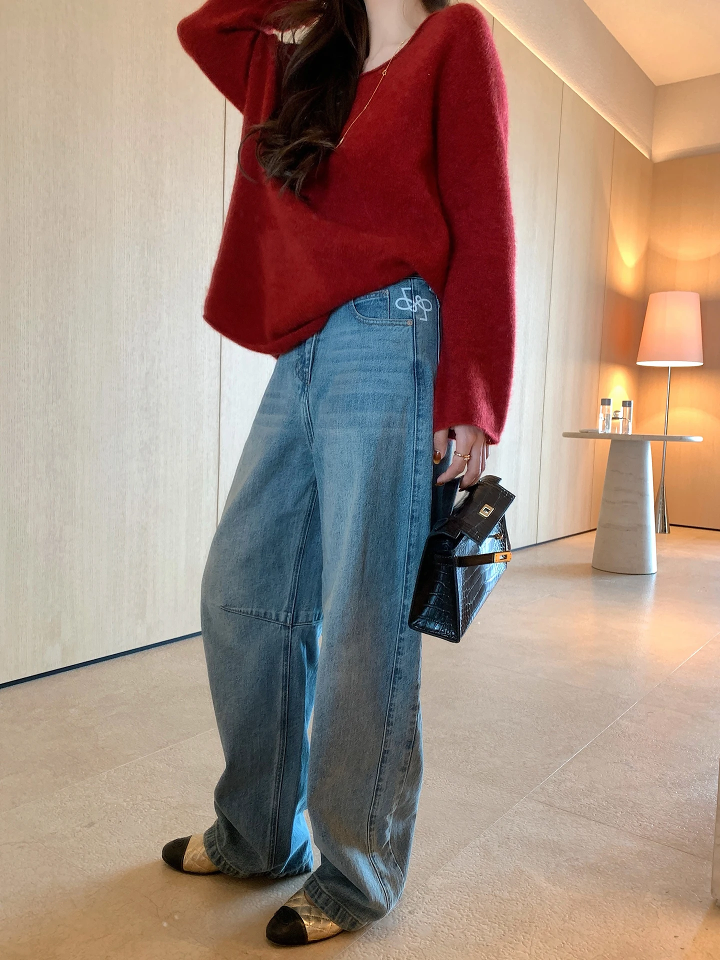 Джинсы Bla Label Lowe Sister Denim 20, обновленная версия, усиленные, с эффектом потертости, свободного кроя, широкие штанины, повседневные
Джинсы Bla Label Lowe Sister Denim 20, обновленная версия, усиленные, с эффектом потертости, свободного кроя, широкие штанины, повседневные