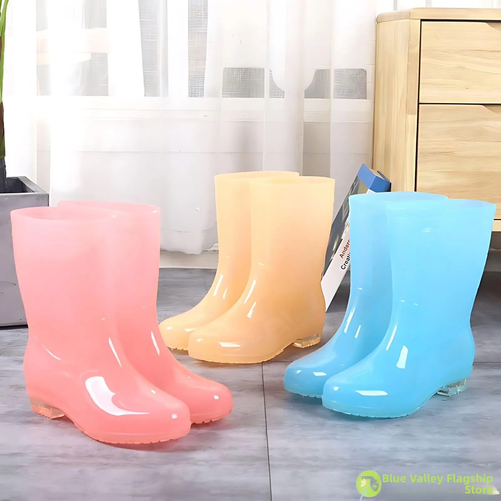 Fashionable Candy Colored Rain Boots Women's Mid-Calf Water Gel Shoes No Inner Net Anti-Slip Warmth Booties for Women
Fashionable Candy Colored Rain Boots Women's Mid-Calf Water Gel Shoes No Inner Net Anti-Slip Warmth Booties for Women