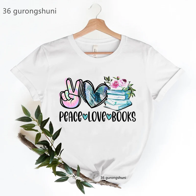 Peace Love Books Graphic Print Tshirts Women'S Clothing Leopard Flowers T Shirt Female Summer Fashion Tops Tee Shirt Femme
Peace Love Books Graphic Print Tshirts Women'S Clothing Leopard Flowers T Shirt Female Summer Fashion Tops Tee Shirt Femme