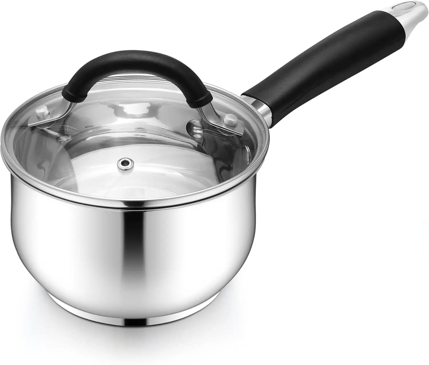 E-far 1 Quart Sauce Pan with Lid, Tri-Ply Base Stainless Steel Small Saucepan with Stay-Cool Handle, Non-toxic Kitchen Cooking Sauce Pot, Compatible with All Cooktops, Dishwasher Safe
E-far 1 Quart Sauce Pan with Lid, Tri-Ply Base Stainless Steel Small Saucepan with Stay-Cool Handle, Non-toxic Kitchen Cooking Sauce Pot, Compatible with All Cooktops, Dishwasher Safe