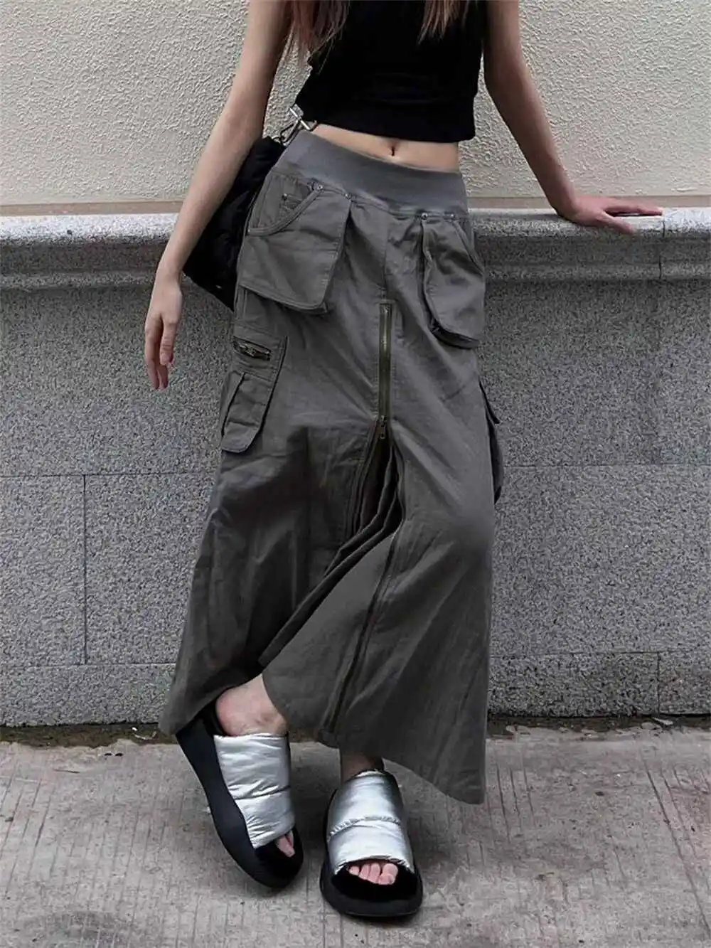 Women Goblin Core Maxi Cargo Skirts A-line Skirts Kpop 2000s Chic Korean Abi Y2k American Retro Harajuku College Style Punk New
Women Goblin Core Maxi Cargo Skirts A-line Skirts Kpop 2000s Chic Korean Abi Y2k American Retro Harajuku College Style Punk New