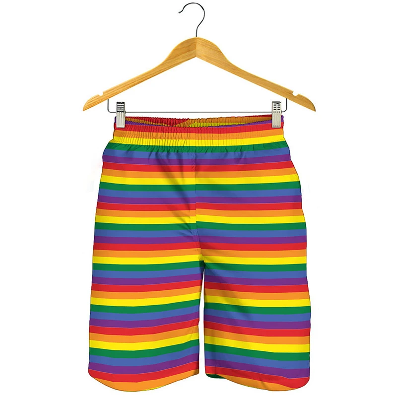Fashion 3D Printed Rainbow Stripes Beach Man Shorts Colorful Graphics Board Shorts Summer Swimming Trunks Cool Surf Ice Shorts
Fashion 3D Printed Rainbow Stripes Beach Man Shorts Colorful Graphics Board Shorts Summer Swimming Trunks Cool Surf Ice Shorts