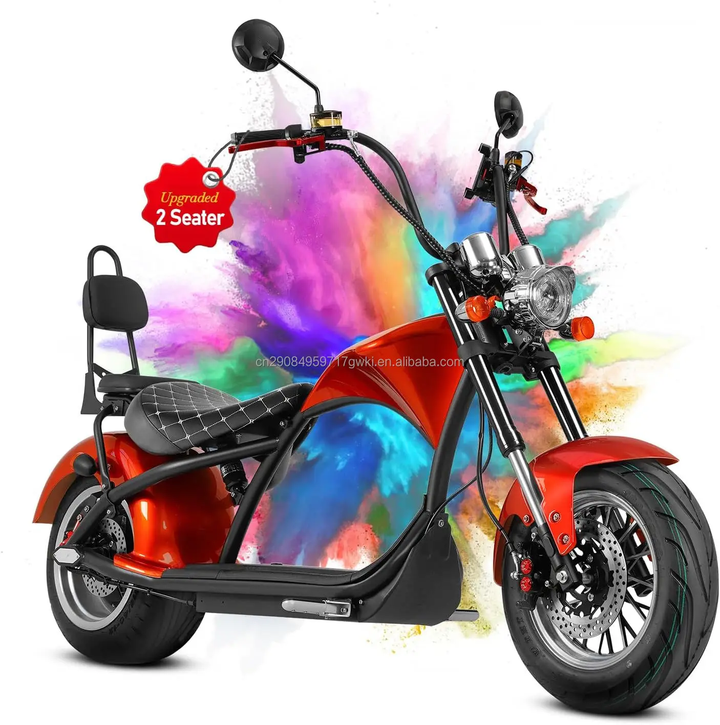 Custom 2000W 2 Seaters Electric Motorcycle Chopper Street Mopeds Motor Bike 60V 12-45Ah Long Range
Custom 2000W 2 Seaters Electric Motorcycle Chopper Street Mopeds Motor Bike 60V 12-45Ah Long Range