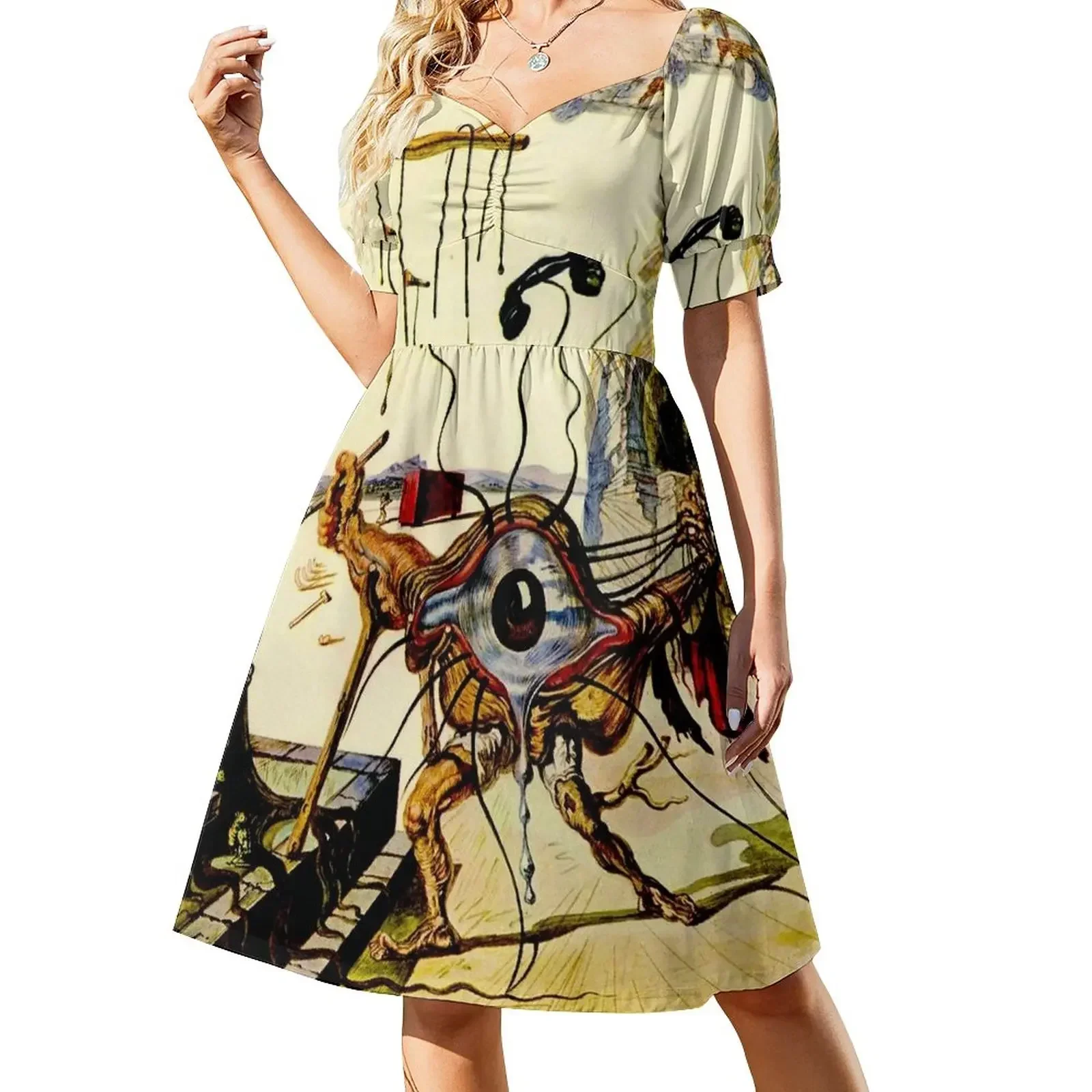 EYE PHONE : Vintage 1941 Abstract Print Short-Sleeved Dress summer clothes for women summer dresses womens 2025 Dress
EYE PHONE : Vintage 1941 Abstract Print Short-Sleeved Dress summer clothes for women summer dresses womens 2025 Dress