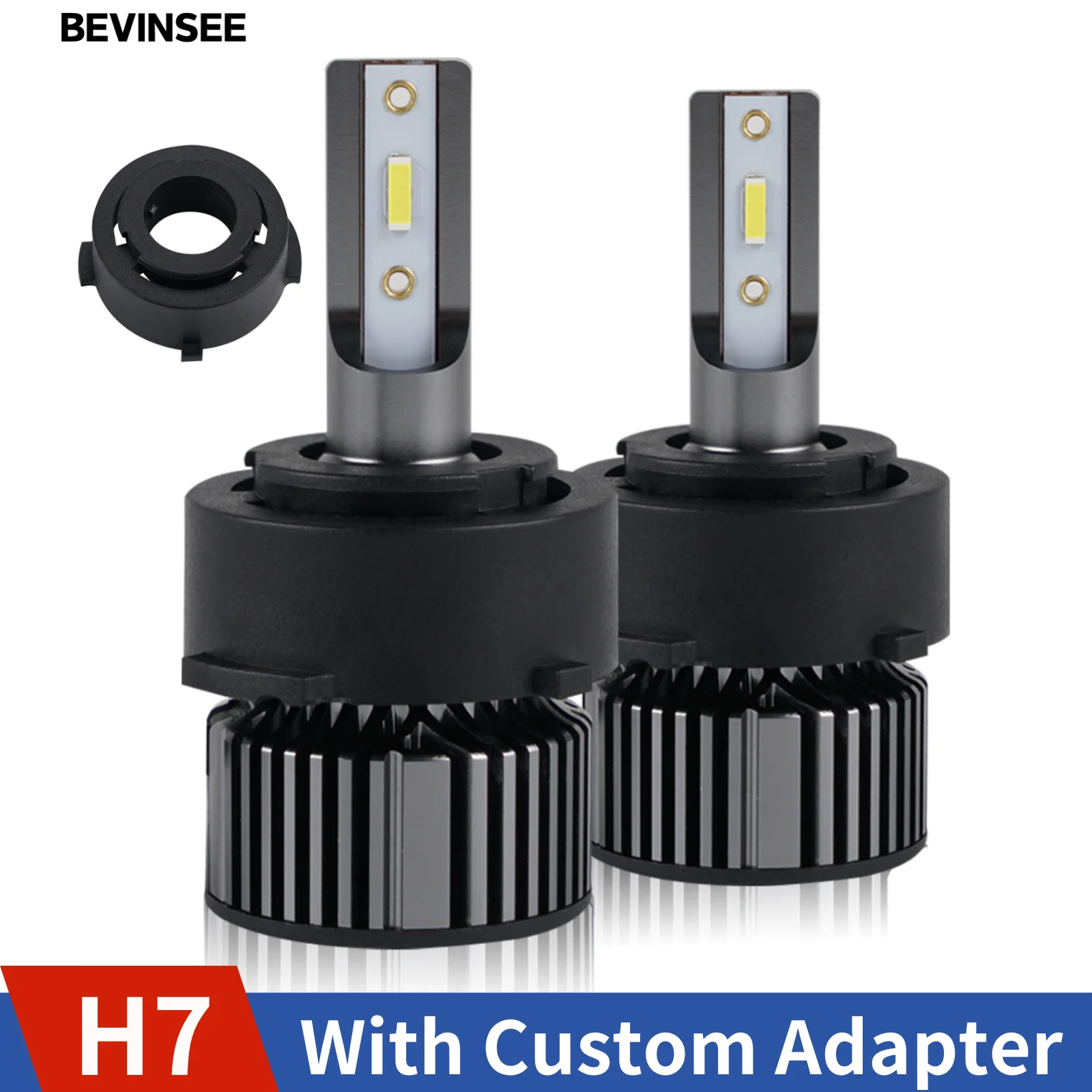 BEVINSEE 2X H7 LED Headlight Bulbs With Custom Adapter All-In-One for Hyundai Elantra for KIA Carens 60W Brightness 6000K 12V
BEVINSEE 2X H7 LED Headlight Bulbs With Custom Adapter All-In-One for Hyundai Elantra for KIA Carens 60W Brightness 6000K 12V