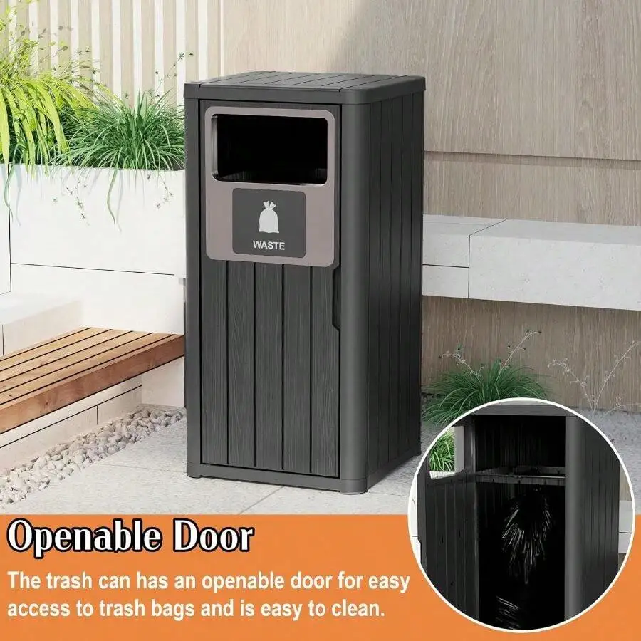 Outdoor Trash Can - Resin Garbage Can With Lockable Lid, Heavy-Duty Outdoor Trash Can With Lid Patio, Yard Garage Waste
Outdoor Trash Can - Resin Garbage Can With Lockable Lid, Heavy-Duty Outdoor Trash Can With Lid Patio, Yard Garage Waste