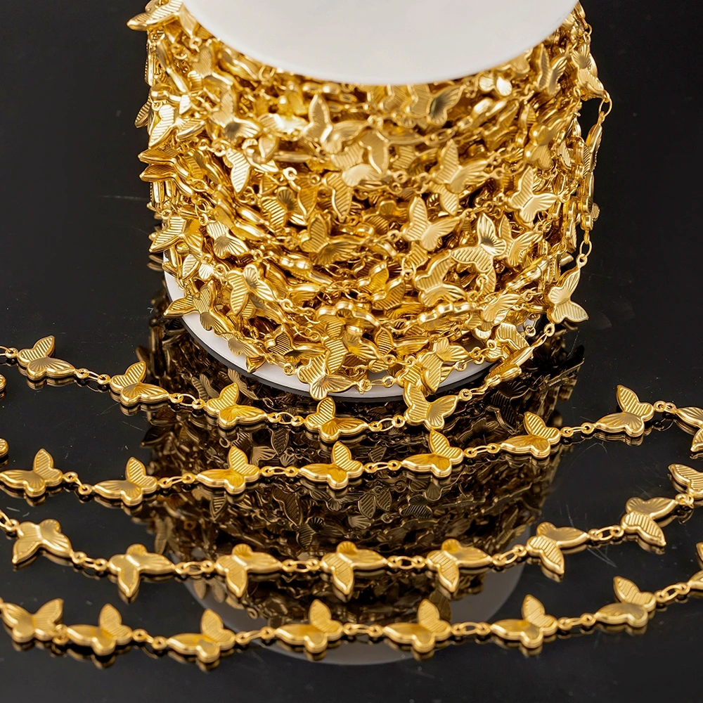 1Meter Stainless Steel Fashion Butterfly Design Link Chain For DIY Necklaces Bracelets Clothing Chain Jewelry Accessories
1Meter Stainless Steel Fashion Butterfly Design Link Chain For DIY Necklaces Bracelets Clothing Chain Jewelry Accessories