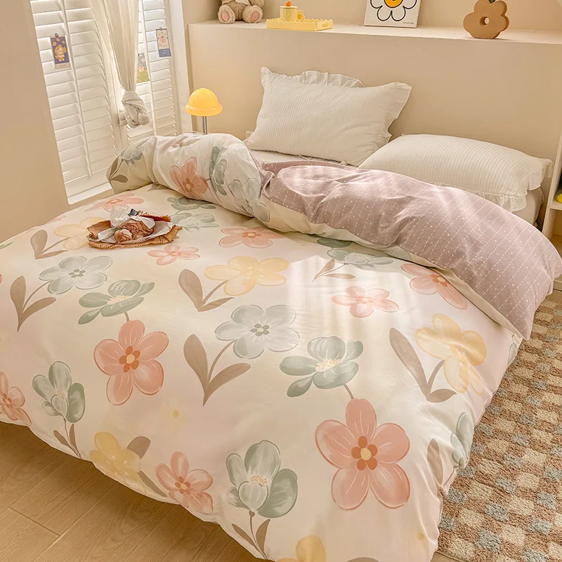 High Quality Pure Cotton Duvet Cover AB Version Printing Comforter Cover Single Double Queen King Size Quilt Cover
High Quality Pure Cotton Duvet Cover AB Version Printing Comforter Cover Single Double Queen King Size Quilt Cover
