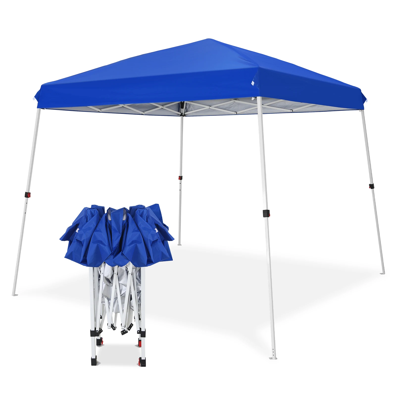 Instant Pop Up Canopy Tent 8x8 Top 10x10 Base, Portable Beach Shelter with Wheeled Bag, Blue
Instant Pop Up Canopy Tent 8x8 Top 10x10 Base, Portable Beach Shelter with Wheeled Bag, Blue