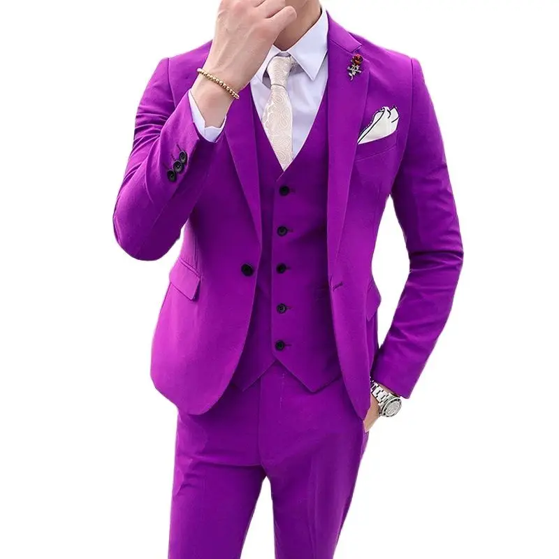 Suit For Men 2022 Slim Fit Blazer Sets Fashion Solid Color Men's Formal Business Suit 3piece Set Groom Wedding Dress
Suit For Men 2022 Slim Fit Blazer Sets Fashion Solid Color Men's Formal Business Suit 3piece Set Groom Wedding Dress