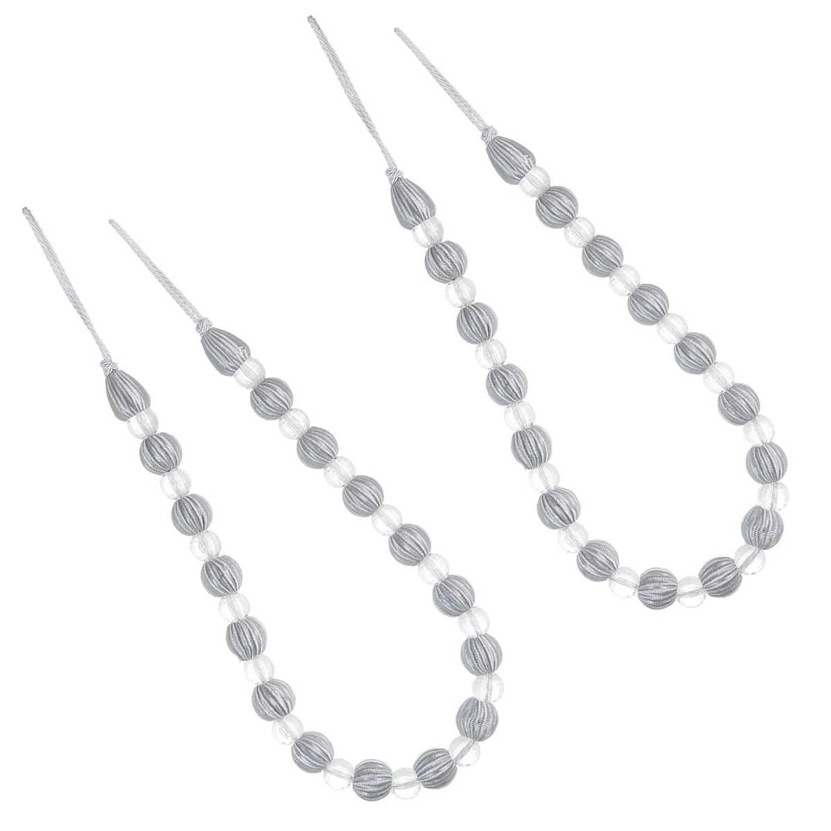2Pcs Premium Acrylic Bead Curtain Tiebacks Silver and White Reinforced Cord for Heavy Light Curtains Window Drapery Holdbacks
2Pcs Premium Acrylic Bead Curtain Tiebacks Silver and White Reinforced Cord for Heavy Light Curtains Window Drapery Holdbacks