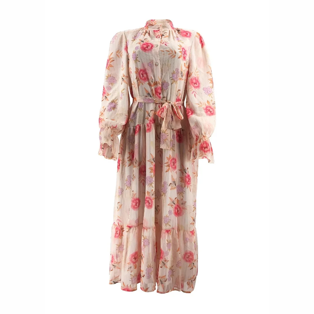 Elegant Women Muslim Dress Abaya Elegant Fashion Dresses Casual Full Sleeve Floral Printed Stock Woman Stock Bale Long Dresses
Elegant Women Muslim Dress Abaya Elegant Fashion Dresses Casual Full Sleeve Floral Printed Stock Woman Stock Bale Long Dresses