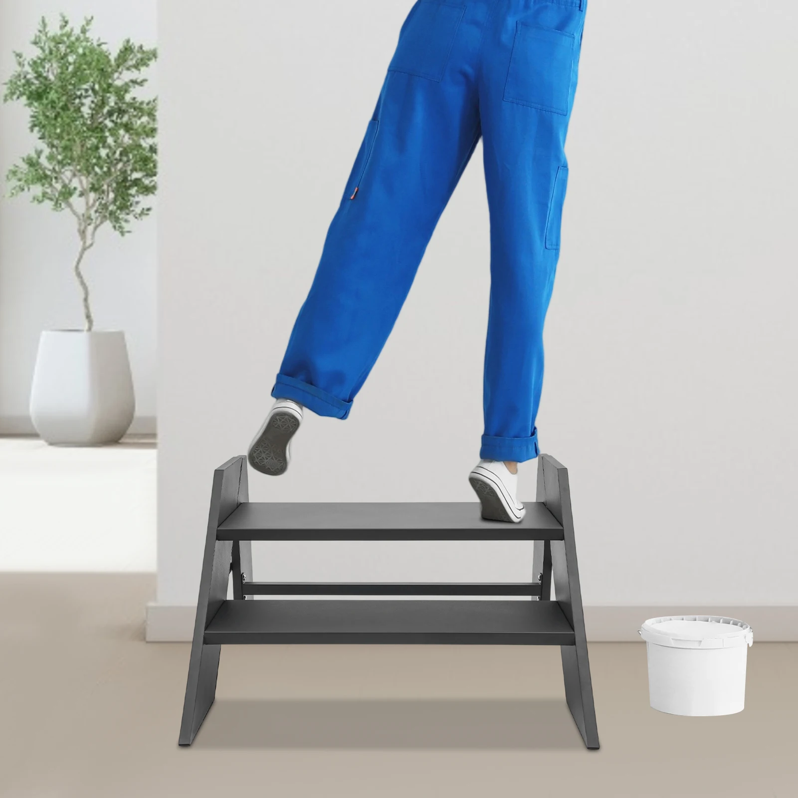 Ladder Household Multi-Functional Foldable Ladder Step Ladder 2 Step Folding Portable Kitchen Step Stool Folding Stair Chair
Ladder Household Multi-Functional Foldable Ladder Step Ladder 2 Step Folding Portable Kitchen Step Stool Folding Stair Chair