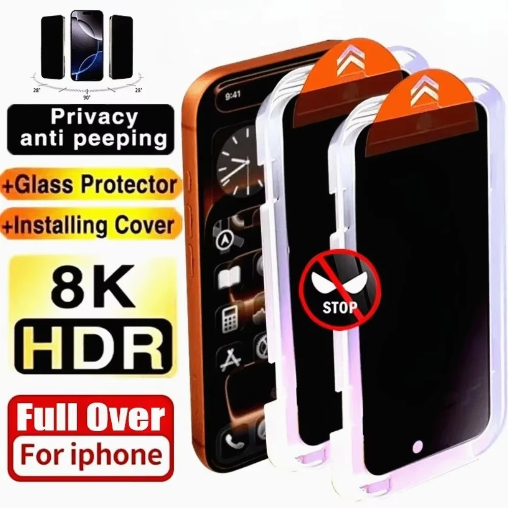 Dust Free Installation Anti-spy Screen Protector For iPhone 17 Pro Max 16 11 14 13 12 15 16e Air Mini 7 8 X XR XS Privacy Glass
Dust Free Installation Anti-spy Screen Protector For iPhone 17 Pro Max 16 11 14 13 12 15 16e Air Mini 7 8 X XR XS Privacy Glass