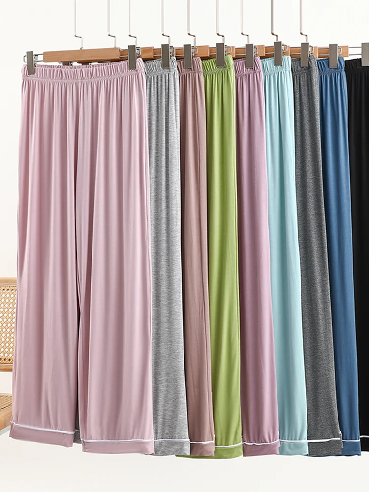 Elastic Waist Straight Leg Home Pants Spring Autumn Large Size Loose Casual Thin Sleepwear Modal Versatile Long Trousers
Elastic Waist Straight Leg Home Pants Spring Autumn Large Size Loose Casual Thin Sleepwear Modal Versatile Long Trousers