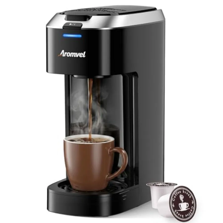 Single Serve Coffee Maker for K Cup Pods or Grounds, Silver, 2-in-1 One Button Operation, 6-14oz Brew Sizes, Compact Design for
Single Serve Coffee Maker for K Cup Pods or Grounds, Silver, 2-in-1 One Button Operation, 6-14oz Brew Sizes, Compact Design for