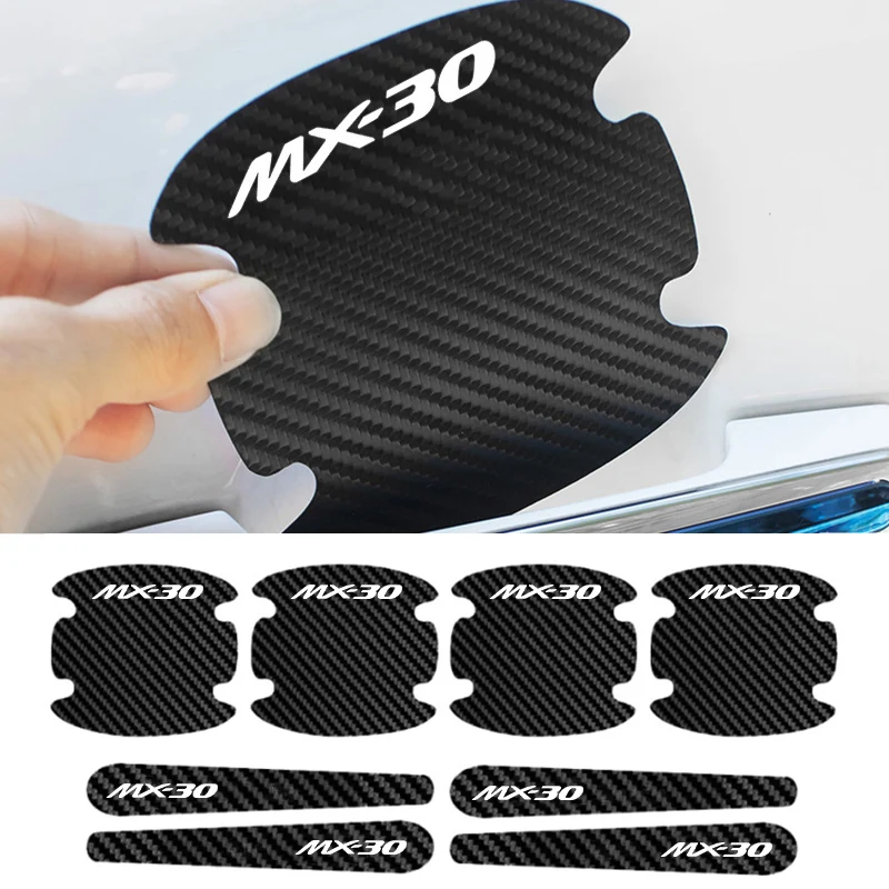 Узор из углеродного волокна, дверная ручка автомобиля, наклейки против царапин для Mazda MX30 MX-30, логотип, защитные наклейки для чаши двери, аксессуары
Узор из углеродного волокна, дверная ручка автомобиля, наклейки против царапин для Mazda MX30 MX-30, логотип, защитные наклейки для чаши двери, аксессуары