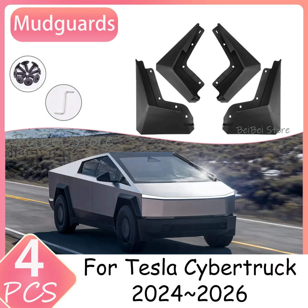 For Tesla Cybertruck 2024~2026 2025 4PCS Car Wheel Mudguard Flaps Mud Skin Cover Fenders Splash Protection Accessories PP
For Tesla Cybertruck 2024~2026 2025 4PCS Car Wheel Mudguard Flaps Mud Skin Cover Fenders Splash Protection Accessories PP