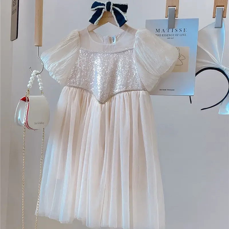 Women's Treasure Dress Children's Summer New Girls' French Sparkling Diamond-encrusted Fashion Mesh Princess Dress
Women's Treasure Dress Children's Summer New Girls' French Sparkling Diamond-encrusted Fashion Mesh Princess Dress