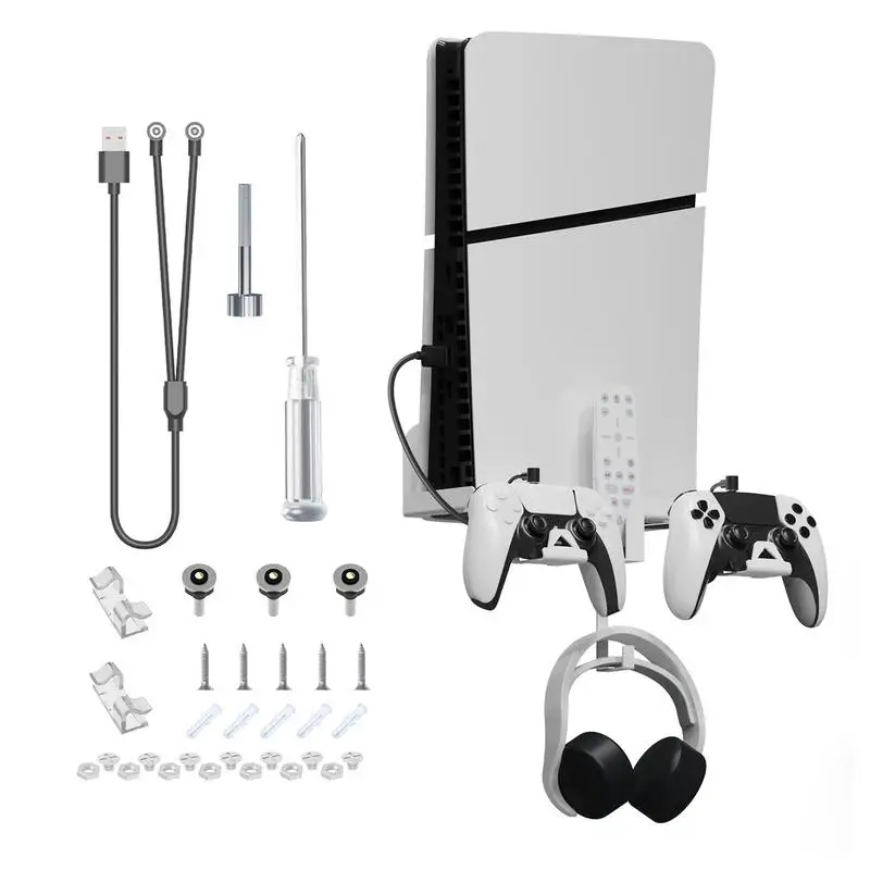 Настенный кронштейн для хранения для PS5, тонкая подставка, компактный держатель для геймпада, аксессуары для игровой консоли/гарнитуры PS 5
Настенный кронштейн для хранения для PS5, тонкая подставка, компактный держатель для геймпада, аксессуары для игровой консоли/гарнитуры PS 5