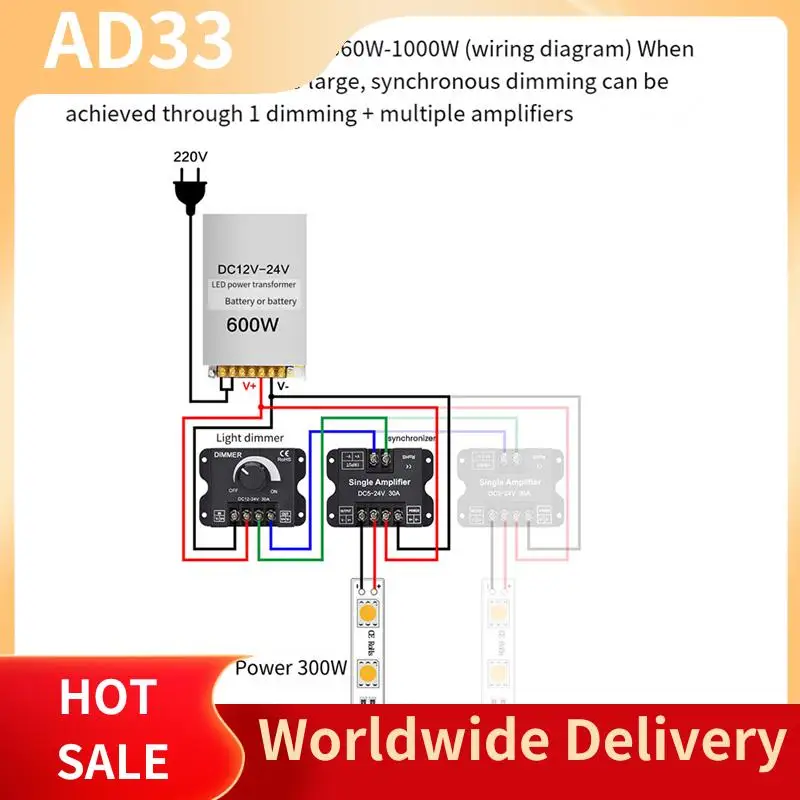 Top Deals 5PCS DC 12V 24V LED Dimmer Switch 30A Voltage Regulator Adjustable Controller For LED Strip Light Dimming Dimmers Repl
Top Deals 5PCS DC 12V 24V LED Dimmer Switch 30A Voltage Regulator Adjustable Controller For LED Strip Light Dimming Dimmers Repl