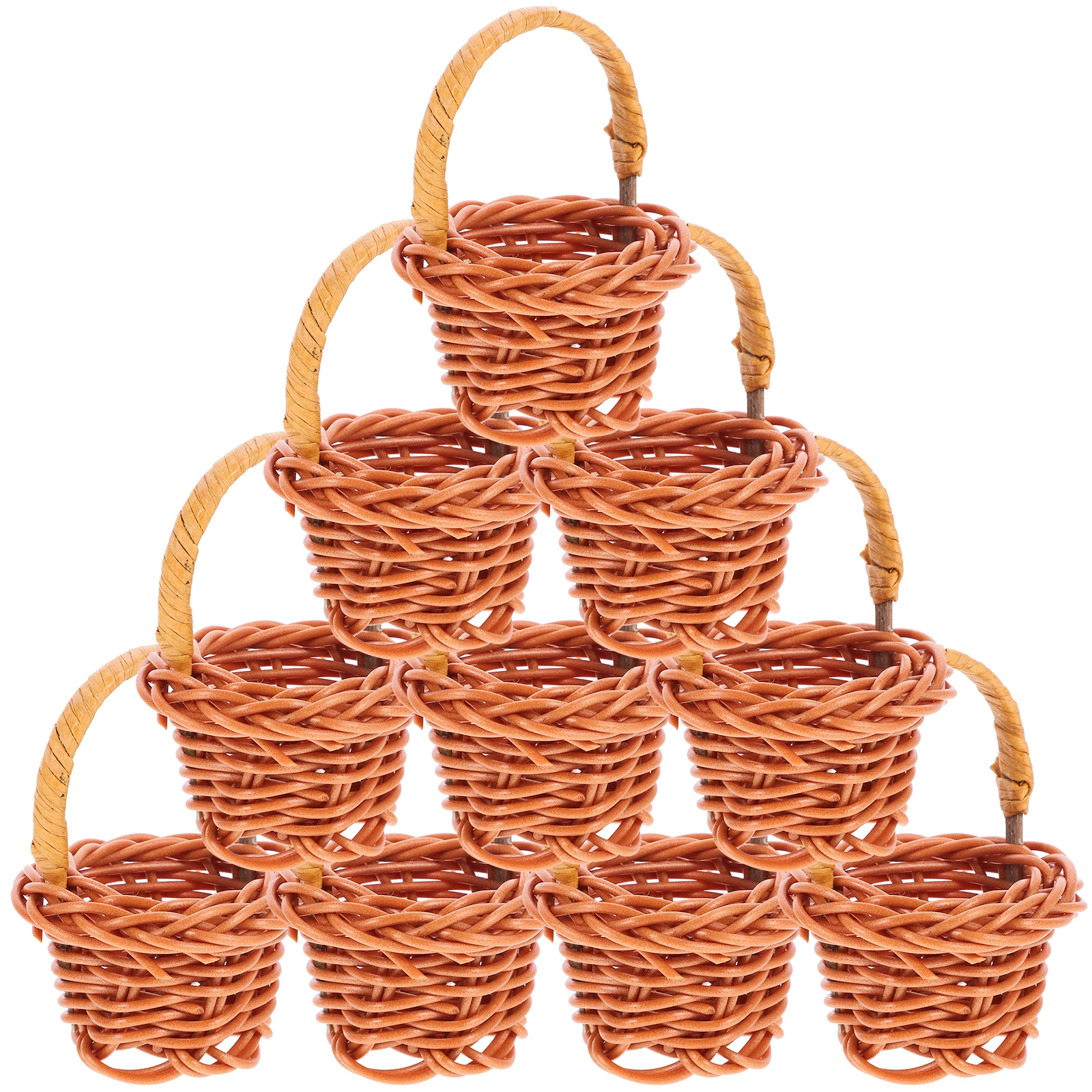 10pcs Rattan Baskets with Handle for Home Decor Photo Props Storage Miniature Flower Basket Small Items Woven Basket Container
10pcs Rattan Baskets with Handle for Home Decor Photo Props Storage Miniature Flower Basket Small Items Woven Basket Container