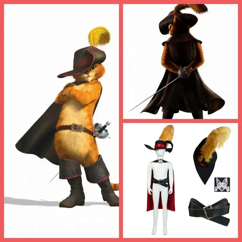 Cat in Boots 2, Same Role-Playing Costume As In The Movie, Halloween Makeup Ball, Children's Adult Cape Hat, Fun Performance Set
Cat in Boots 2, Same Role-Playing Costume As In The Movie, Halloween Makeup Ball, Children's Adult Cape Hat, Fun Performance Set