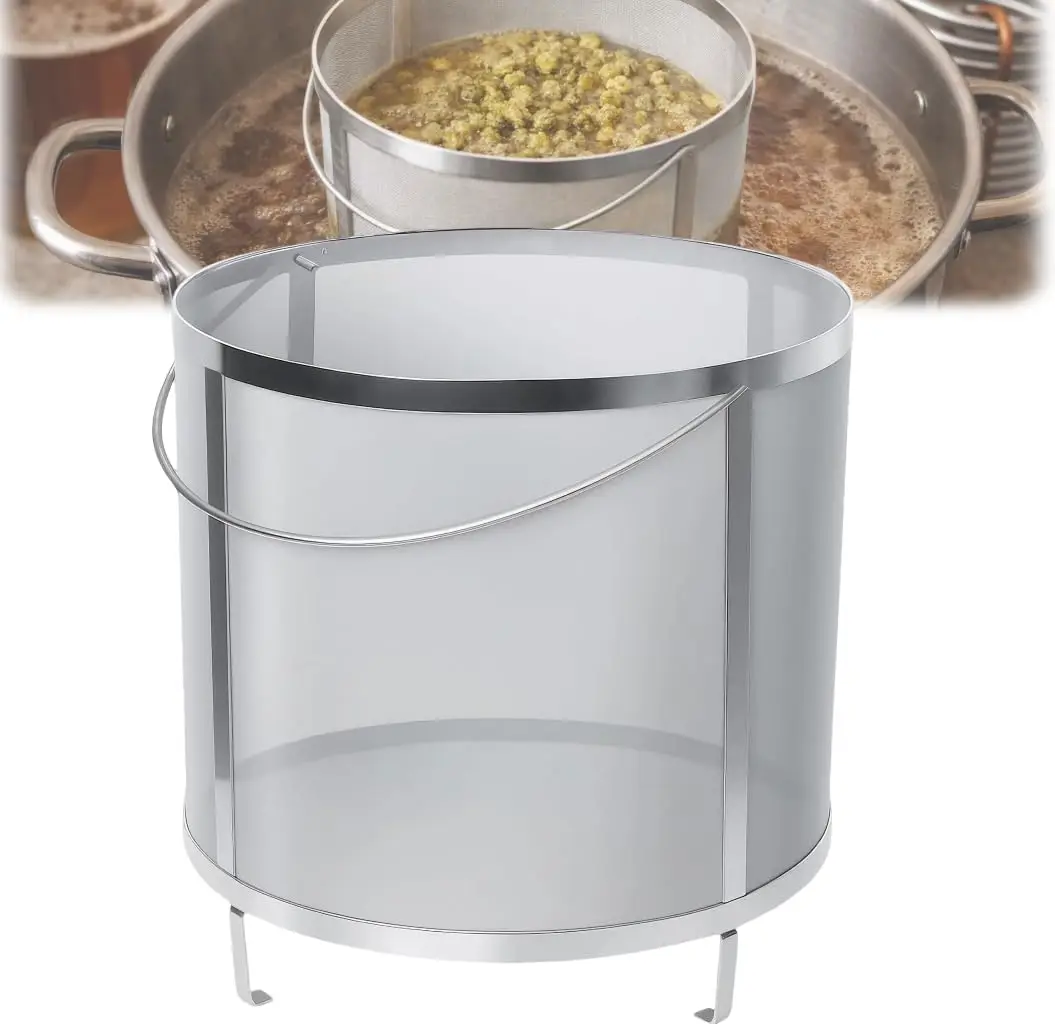 Hop Filter 300 Micron 304 Stainless Steel – 11.8" x 12.2" Dry Hop Strainer for Homebrew, Beer, Wine, Tea & Coffee – Ru
Hop Filter 300 Micron 304 Stainless Steel – 11.8" x 12.2" Dry Hop Strainer for Homebrew, Beer, Wine, Tea & Coffee – Ru