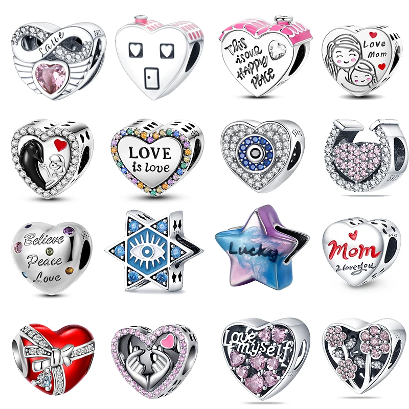 925 sterling silver romantic love Fit Original Pandora charm bead Charm Bracelet Necklace Trinket Diy Women Jewelry
925 sterling silver romantic love Fit Original Pandora charm bead Charm Bracelet Necklace Trinket Diy Women Jewelry