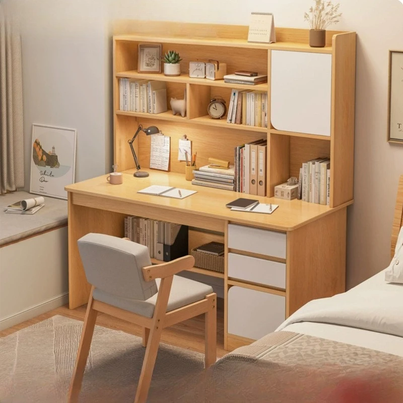 Desktop bookshelf integrated set, simple modern bedroom writing learning 
Desktop bookshelf integrated set, simple modern bedroom writing learning