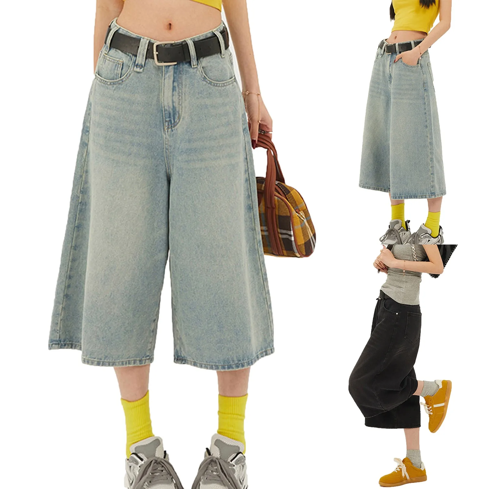 Female New Trendy Light Washed Vintage Daily Versatile Mid-lengther Pants Korean Style Wide Leg Fashionale Jeans
Female New Trendy Light Washed Vintage Daily Versatile Mid-lengther Pants Korean Style Wide Leg Fashionale Jeans