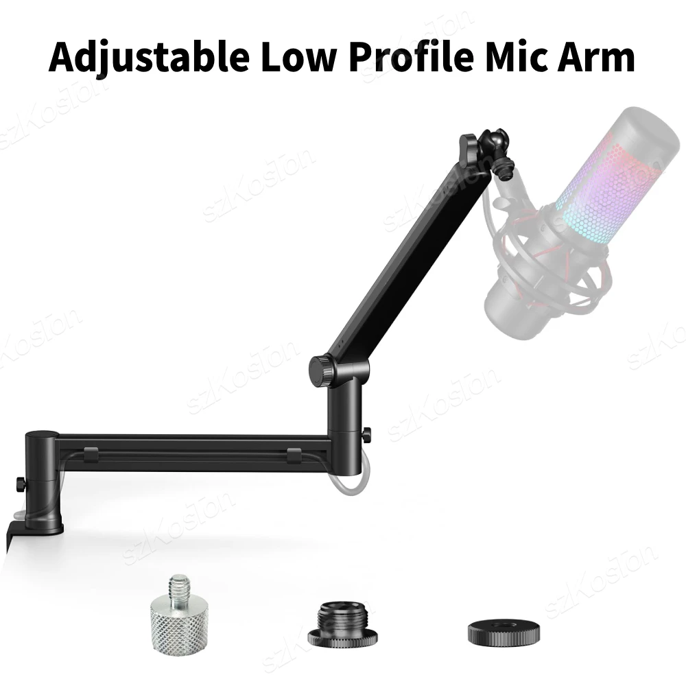 Adjustable Microphone Stand Low Profile Mic Arm with Cable Management Microphone Boom Arm for Blue Yeti SM7B MV7 AM8 K688 A6V
Adjustable Microphone Stand Low Profile Mic Arm with Cable Management Microphone Boom Arm for Blue Yeti SM7B MV7 AM8 K688 A6V