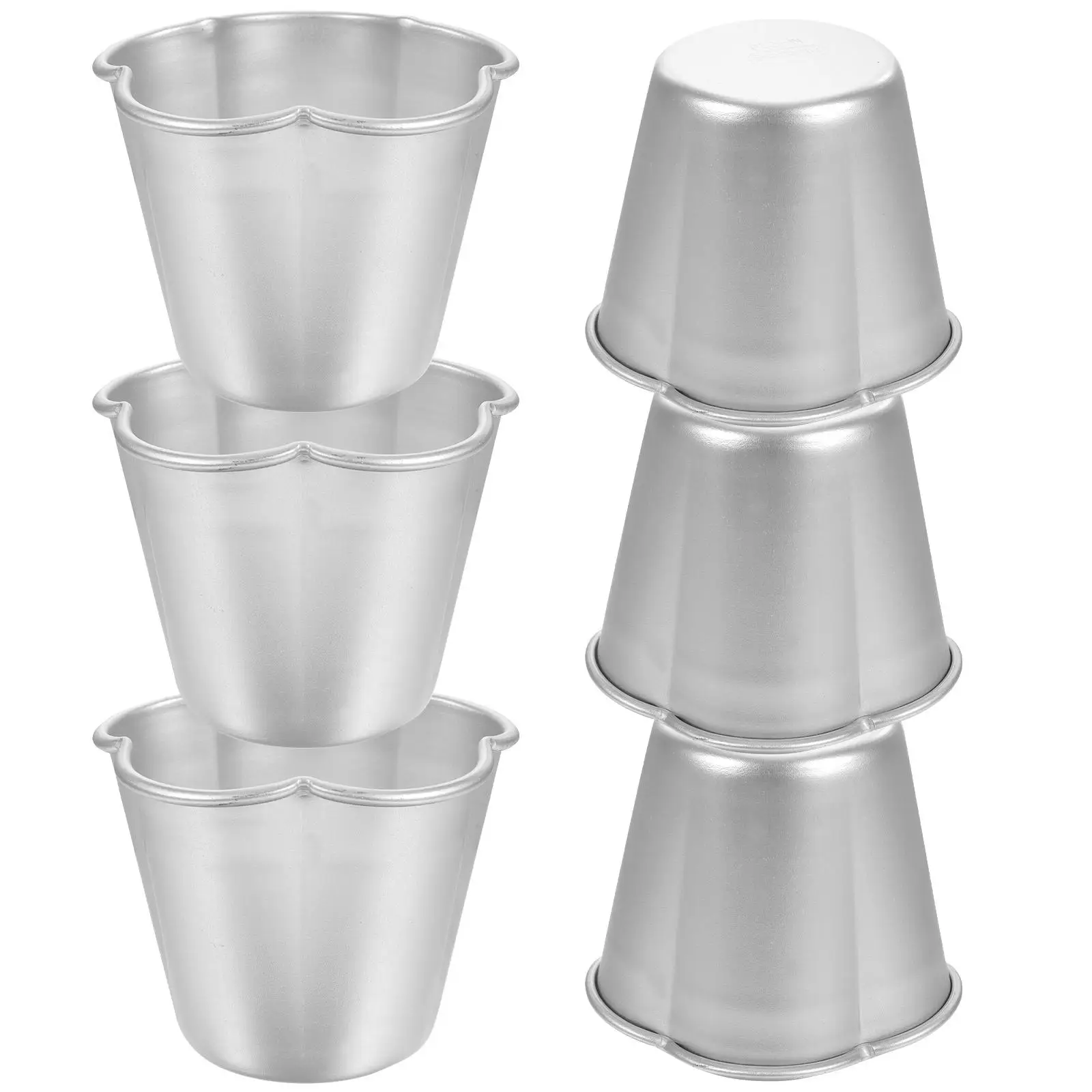 6pcs Mini Cake Molds Aluminum Alloy Baking Pans Heat Resistant Non Stick Tart Mold Pudding Cupcake Kitchen Tools
6pcs Mini Cake Molds Aluminum Alloy Baking Pans Heat Resistant Non Stick Tart Mold Pudding Cupcake Kitchen Tools