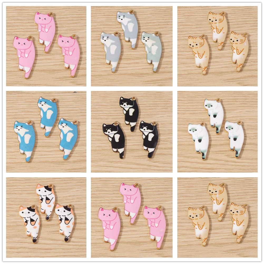 Tusember 10pcs Cartoon Enamel Hanging Lazy Cat Charms for Jewelry Making Drop Earrings Bracelets Pendants Necklace DIY Crafts
Tusember 10pcs Cartoon Enamel Hanging Lazy Cat Charms for Jewelry Making Drop Earrings Bracelets Pendants Necklace DIY Crafts