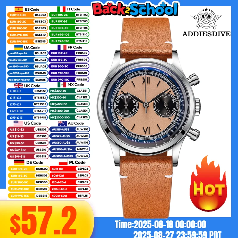 ADDIESDIVE AD2037 Man Fashion Watch Relogio Masculino 10Bar waterproof Leather Belt Multifunctional Chronograph Quartz Watches
ADDIESDIVE AD2037 Man Fashion Watch Relogio Masculino 10Bar waterproof Leather Belt Multifunctional Chronograph Quartz Watches