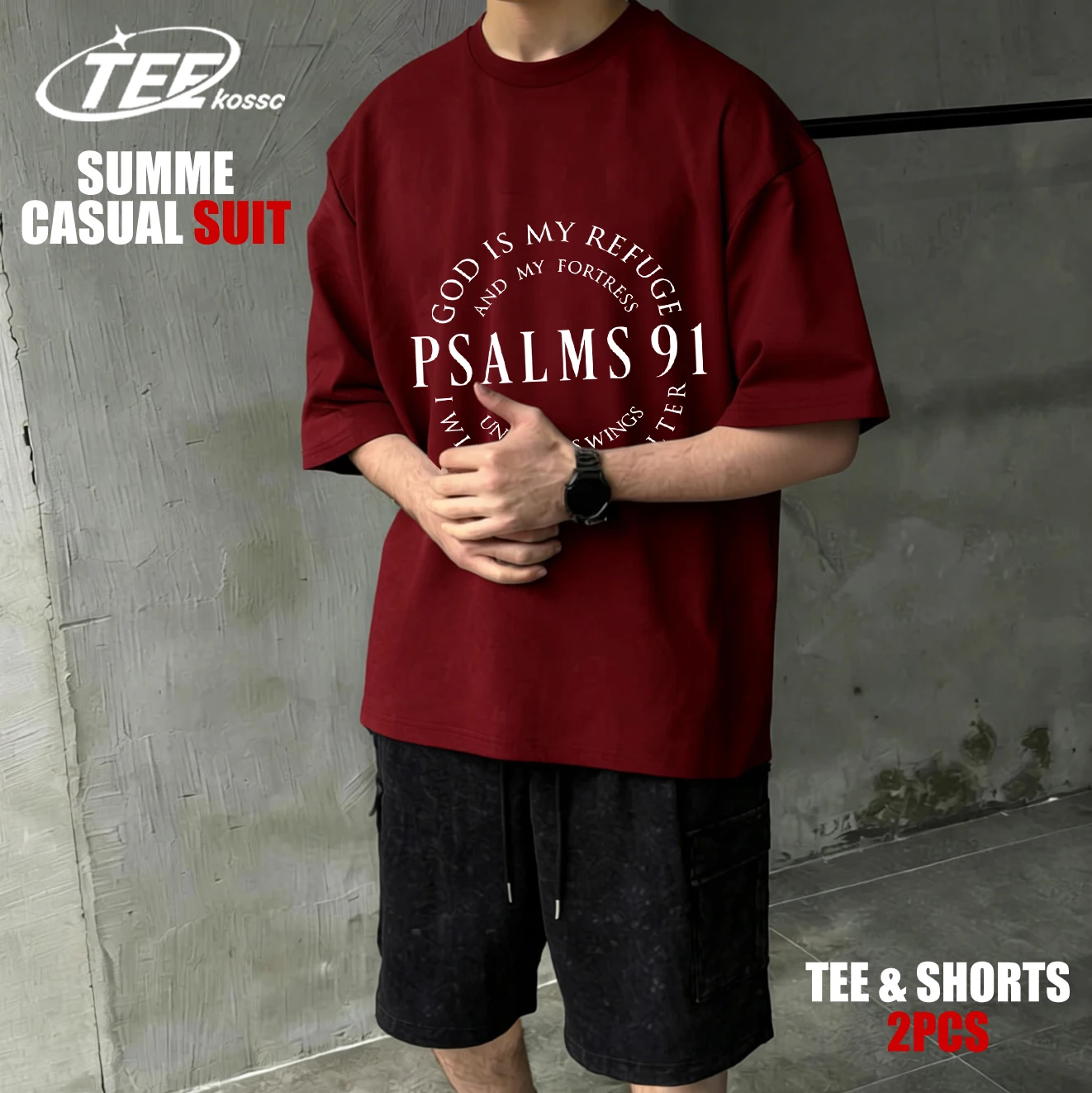 Psalms 91 Letter Print Men T Shirt O-Neck Loose Streetwear Trendy Cotton Shorts Suit Summer Unisex Hip Hop Vintage T-Shirt
Psalms 91 Letter Print Men T Shirt O-Neck Loose Streetwear Trendy Cotton Shorts Suit Summer Unisex Hip Hop Vintage T-Shirt