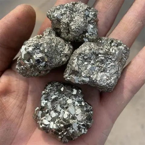 100% Natural Pyrite Crystal Cluster Irregular Stone Rock Mineral Sample Reiki Home Decoration  Raw Crystals Mineral Decoratio