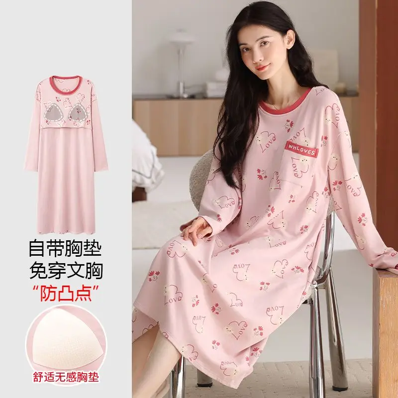 2026 Spring Autumn Long Sleeve 100% Cotton Print Nightgowns for Women Korean Loose Sleepwear Night Dress Nightdress Home Nighty
2026 Spring Autumn Long Sleeve 100% Cotton Print Nightgowns for Women Korean Loose Sleepwear Night Dress Nightdress Home Nighty